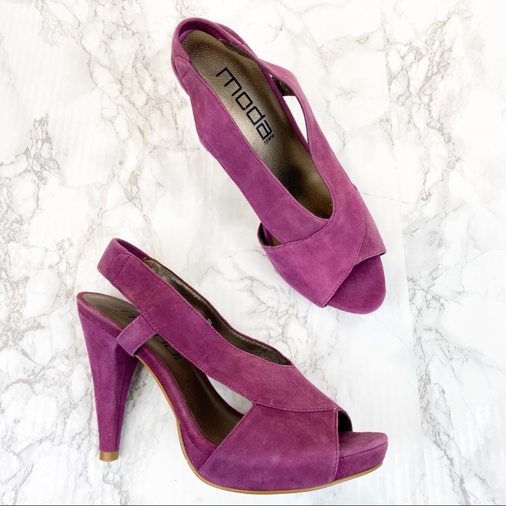 Moda Spana Magenta Slingback Heels